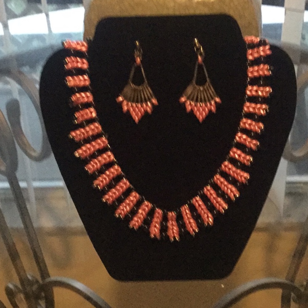 Necklace and earrings